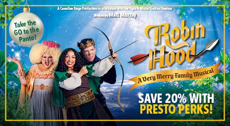 Promotional poster for "Robin Hood! A Very Merry Family Musical”