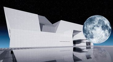 Image of Aga Khan Museum with Moon